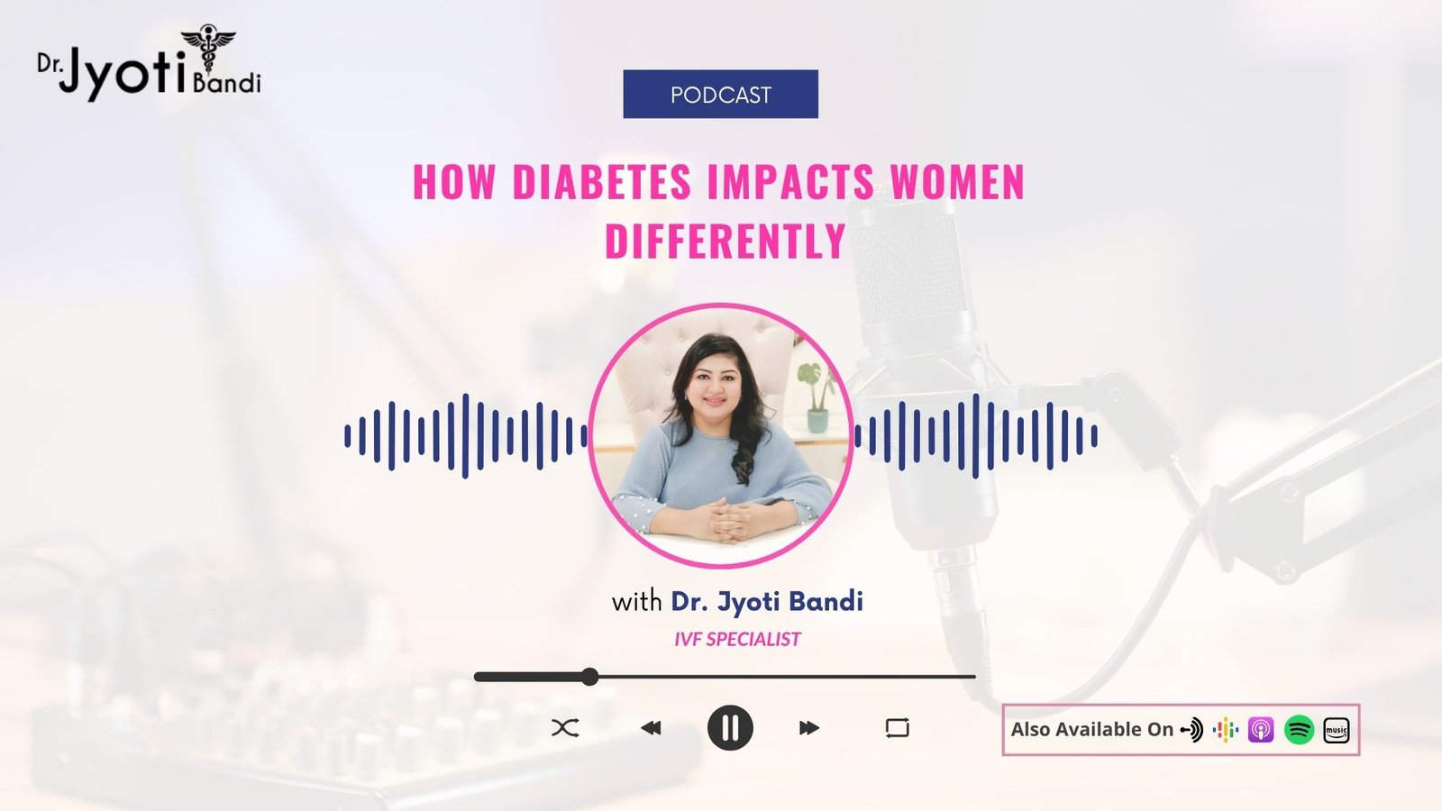 Podcast-31: How Diabetes Impacts Women Differently | Dr. Jyoti Bandi | Best Gynecologist & IVF Specialist in Bangalore